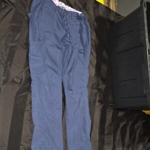 Navy Blue Cargo Scrub Pants
